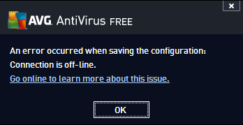 AVG error and bad software design example